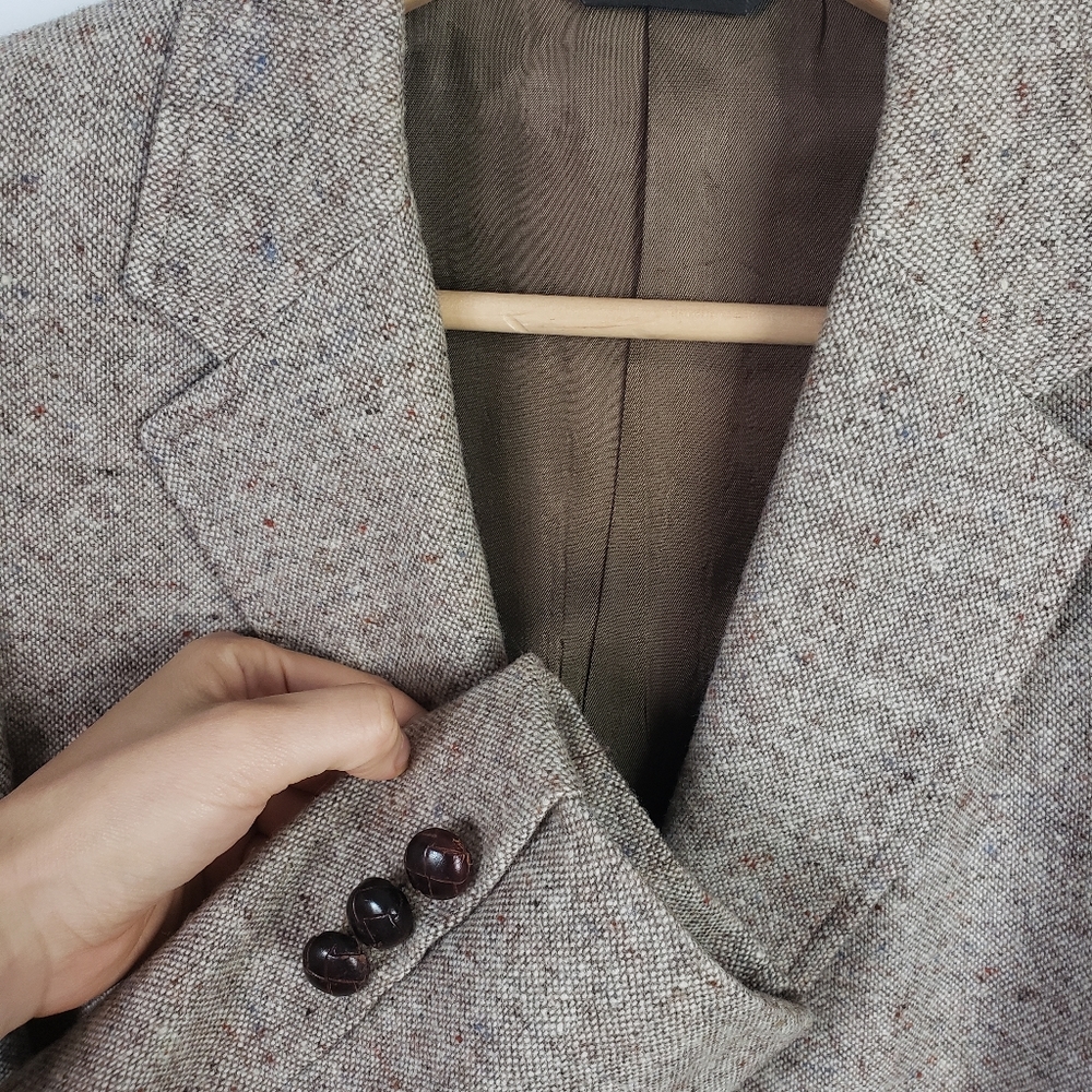 Vintage Tweed Collared Blazer Button Up - Picture 10 of 15
